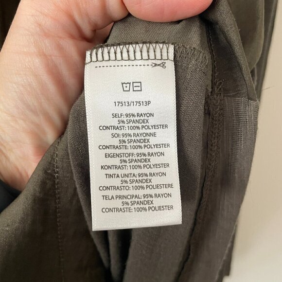 Dolan Left Coast Collection Crossroads Long Sleeve Faux Wrap Top Gray Small - Picture 6 of 7